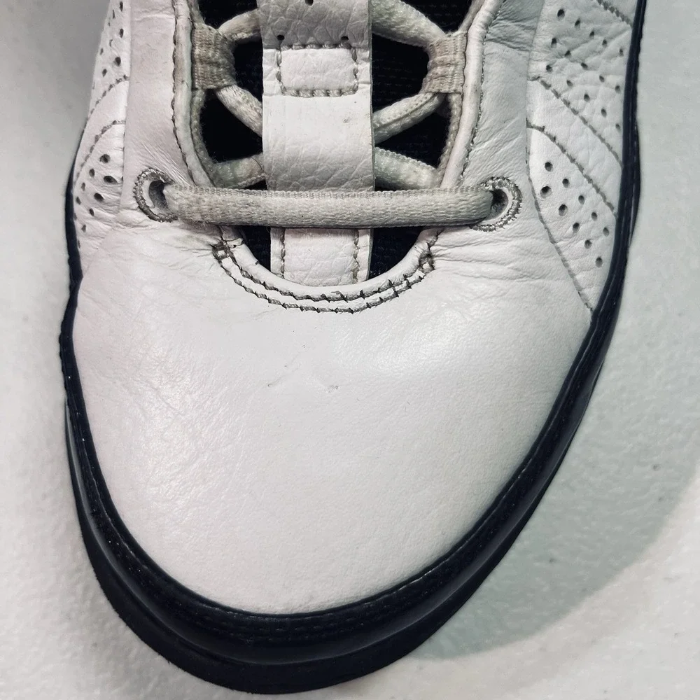 JORDAN FLIGHT TEAM:395324-101 White/black Varsity Red Sneakers Men's Sz 10.5 EUC